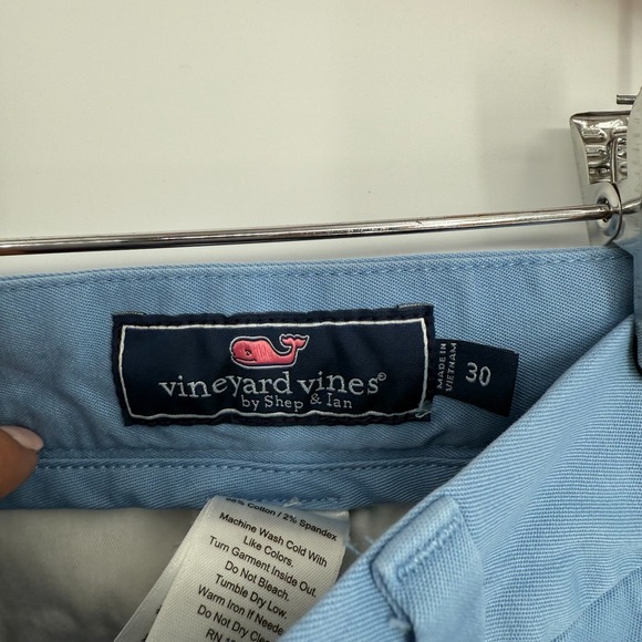 Vineyard Vines by Shep & ian Chino Shorts Mens 30 Blue Cotton Stretch Classic - Picture 3 of 6